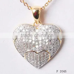 Fashion 925 Silver Jewelry Pendant With Crystal thumbnail-1