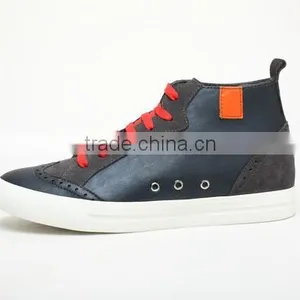Cow Leather High Cut Runnning Athletic Sports Shoes thumbnail-3