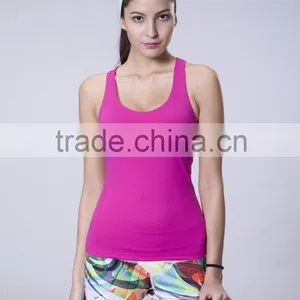 Custom Logo Women Yoga Gym Wear Workout Outfit Tank Top thumbnail-2