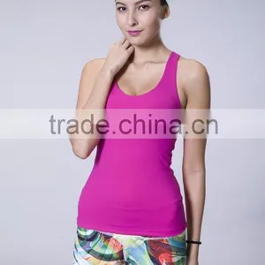 Custom Logo Women Yoga Gym Wear Workout Outfit Tank Top thumbnail-4