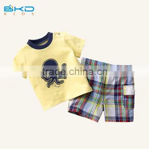 BKD 2016 New Arrival Baby Boys Set Clothes , Boys 2 Pcs Set Clothing, Tops and Shorts Clothing thumbnail-1