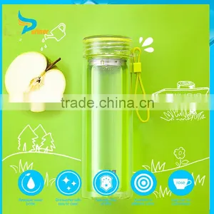 BPA Free Fruit Juice 300 ml Forest Antique Holy Water Custom Voss Glass Water Bottle With Fabric Bag thumbnail-1