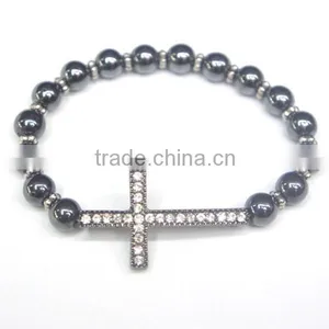 Chain Rosary Bracelet,wholesale Hematite Bracelet,catholic Rosary Bracelet thumbnail-1