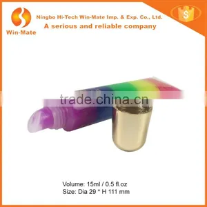 Hot!!! 6 Rainbow Color With Hose Sparkle And Shine Long Lasting Lip Gloss thumbnail-1