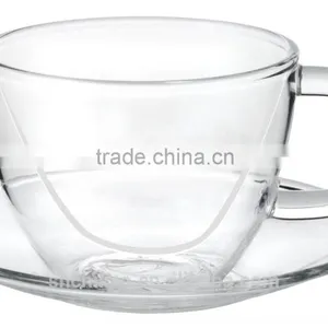 Double Wall Promotional Drinking Glass Cup With Handle thumbnail-2