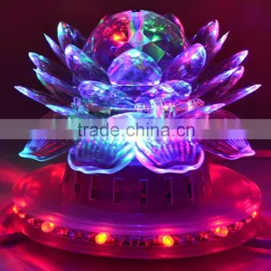 New Style High Quality LED Lotus Full Color Revolving Lamp LED Crystal Rotating RGB Sunflower Stage Effect Lighting thumbnail-5