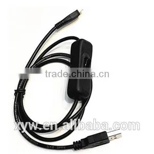 Raspberry Pi Power Cable With Switch ON/OFF Button Micro USB Charging Cable for Banana PI Raspberry Pi thumbnail-1