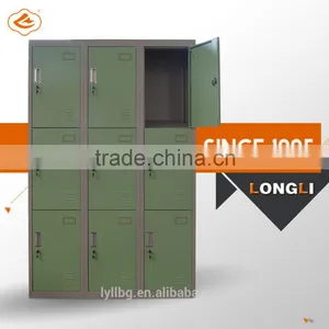 9 Door Vintage Durable Metal Lockers Steel Hospital Cabinet Lockers thumbnail-2