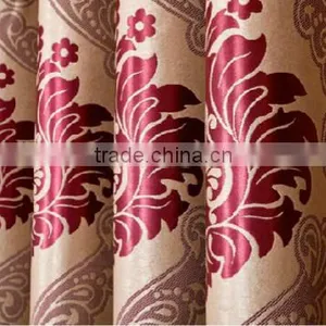 Customized Window Curtain Fabric, Jacquard Fabirc 026 Fire Retardant Blackout Fabric for Bedroom thumbnail-1