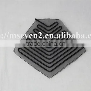 Hot Lace Embroidery Patch Trim in Black Color Shoulder Patches for Clothing thumbnail-2