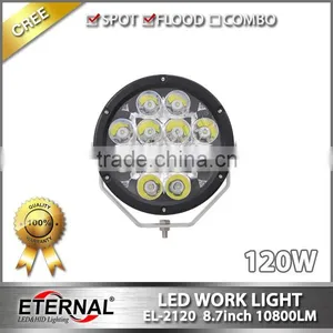 180W Round 9" LED Driving Headlight Super Brightness Led Work Light for Offroad Jeep 4x4 Racing Heavy Duty Vehicles thumbnail-5