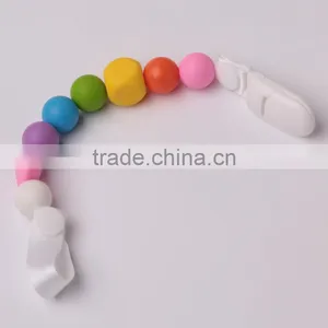 New Style Baby Toys Food Grade Silicone Baby Pacifier Chain thumbnail-1