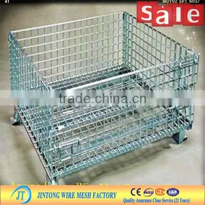 Widely Used Welded Industrial Stackable Storage Wire Container From JINGTONG Factory thumbnail-1