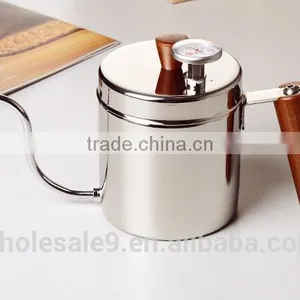 Stainless Steel Coffee Kettle, Stainless Steel Coffee Driper Kettle Pot With Thermometer thumbnail-1