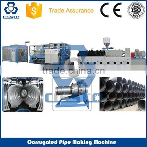 CE STANDARD HIGH PERFORMANCE BIG OUTPUT HDPE PVC DUAL WALL CORRUGATED PIPE EXTRUSION LINE thumbnail-1