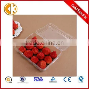 Rectangular Transparent 250g Fruit Storage Box Sealed Plastic Fresh Fruit Container With Lid thumbnail-1