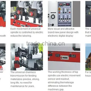 Heavy Duty Wood Planing Machine MB633C Four Side Moulder for Wood House thumbnail-2