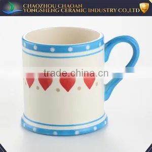 Handpaint Heart Pattern Ceramic China Mug Cup thumbnail-1