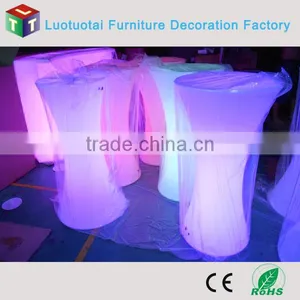 High Led Round Cocktail Table for Outdoor Used thumbnail-5