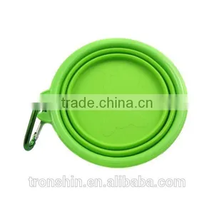 Custom Colorful Protable Pet Silicone Collapsible Bowl thumbnail-1