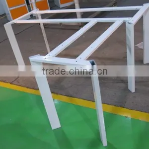 Knock Down L-shape Office Workstation Conference Table Computer Laptop Desk thumbnail-2