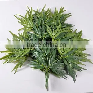 SJ070909 Silk Print Decorative Bamboo Tree Leaves for Garden Arrangement thumbnail-1