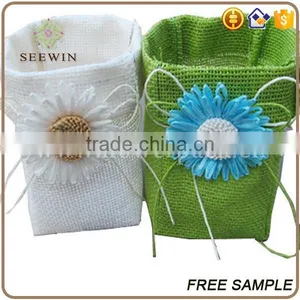 Home Decor Mesh Fabric Flower Pot Cover thumbnail-1