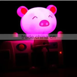 Plug Cartoon Animal Pig Led Motion Sensor Night Light thumbnail-1