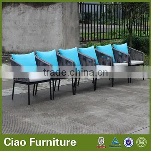 Modern Ribbon Dining Chairs Patio Furniture thumbnail-1