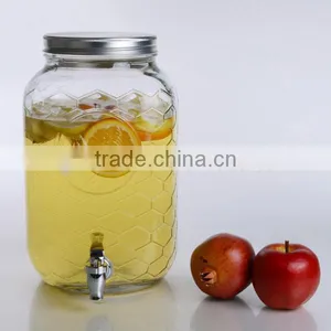 Lemon Shaped Huge Mason Jar Juice Jar With a Tap thumbnail-3
