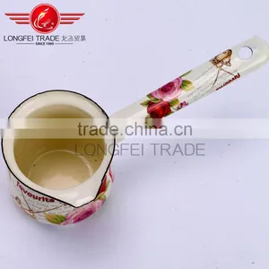 Factory Promotional Custom Shape New Design White Enamel Tea and Coffee Pot thumbnail-4
