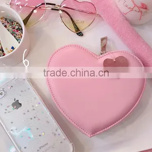 Sweet Heart Design Ladies Zipper Card Wallets Cute Coin Bag With Pink Pendant thumbnail-5