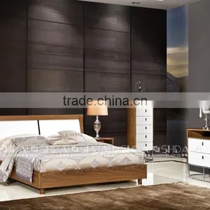 Modern Wall Bed / Pictures of Wood Double Bed / Latest Double Bed Designs B-826 thumbnail-3