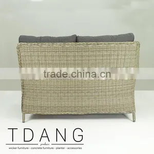 Hanna Wicker Sofa Right Hand- Modern Outdoor Wicker Furniture - Rattan Corner Sofa Sets thumbnail-3