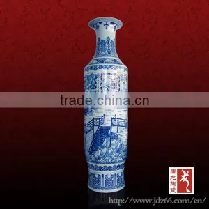 90cm Antique Chinese Ceramic Large Tall Floor Vases for Home Decoration thumbnail-1