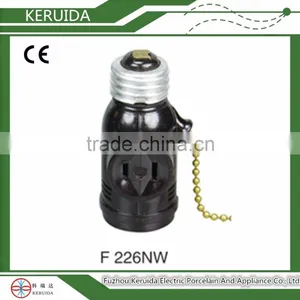 Bakelite &Plastic Lampholder F 226NW B22 thumbnail-1