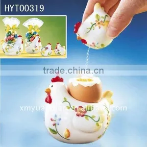 S/4 Salt and Pepper Set With Egg Design Cup for Putting Egg thumbnail-1