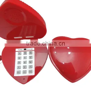 Novelty Diamonds Decrated Heart Shaped Telephone thumbnail-1