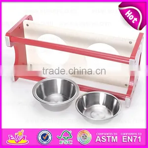 2015 Pet Dog Wooden Bowl, Wooden Pet Dog Owl With Stand, Wooden Food Feeder for Pet W06F016 thumbnail-4