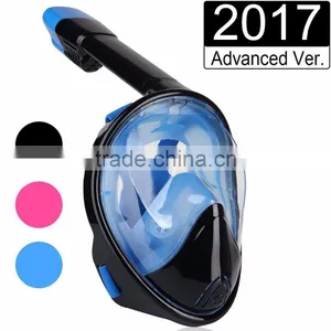 Snorkel Mask Full Face Dry Diving Mask Adult Swimming Suit thumbnail-1