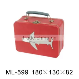 Hotsale Customized Lunch Tin Box With Lock and Handle thumbnail-1