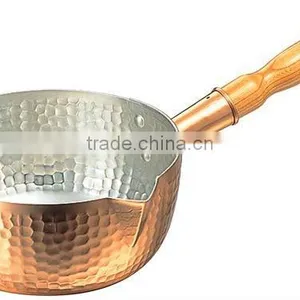 Copper Cookware Pot Yukihira Nabe Made in Japan Dimpled Copper Pan thumbnail-1