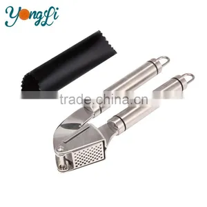 Silicone Tube Roller Stainless Steel Garlic Press and Peeler Set thumbnail-1