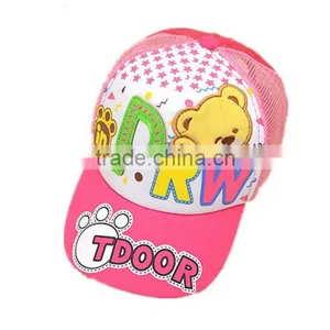 The New Children's Summer Baseball Cap Sunshade Cap Cap Children Cartoon Embroidery Bear Private Network thumbnail-5