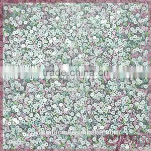 Colorful Wholesale Cheap Allover Sequin Lace Fabric for Party Dress thumbnail-2