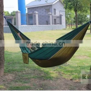 High Quality 2person Folding Outdoor Parachute Nylon Hammock thumbnail-1