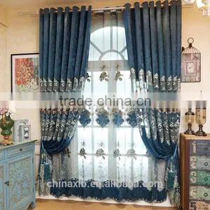 TOP ONE Curtain Factory More Than 20 YEARS First -class Quality Creative Designs Jacquard Sheer Blackout Embroidery Curtain thumbnail-4