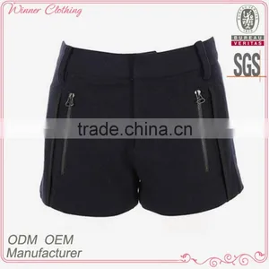 Office Ladies Elegant Tight Fit Black Shorts thumbnail-1