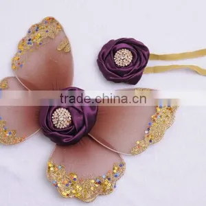 Infant Girl Photo Photography Props Newborn Baby Angel Wing With Headbands thumbnail-4