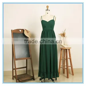 Women Chiffon New Style Empire Waist Green Maxi Dress Long One Piece Dresses thumbnail-2